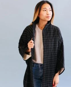 Anchal Cocoon Jacket - Charcoal