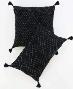 Anchal Tilt Throw Pillow - Charcoal