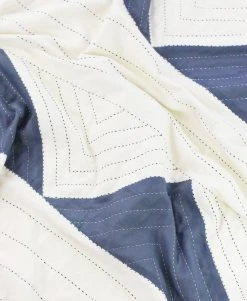 Anchal Home Goods Triangle Throw Quilt - Slate