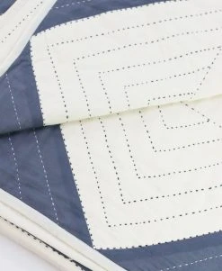 Anchal Home Goods Triangle Throw Quilt - Slate