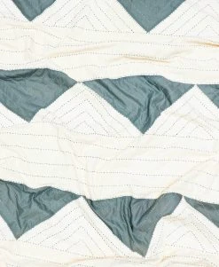 Anchal Triangle Throw Quilt - Sage