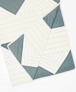 Anchal Triangle Throw Quilt - Sage