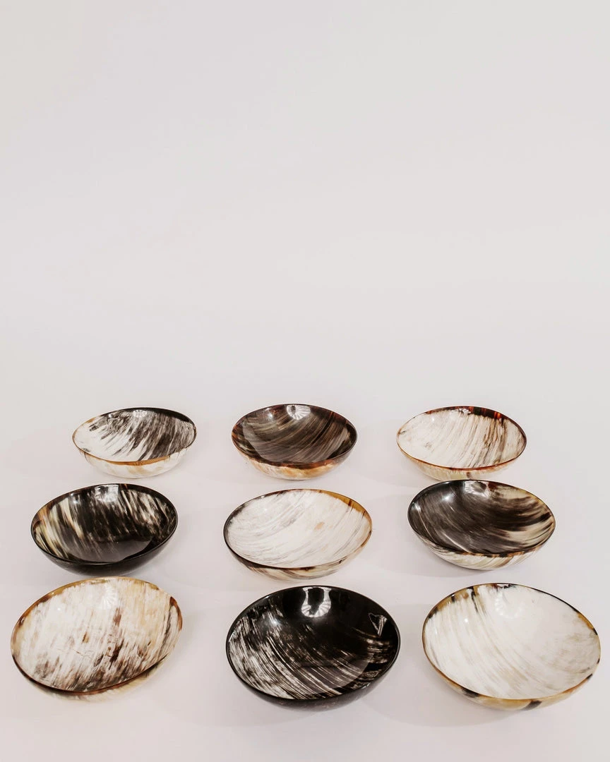 August Sage Ankole Horn Bowl -Dark Kitchen + Dining 9 August Sage Ankole Horn Bowl -Dark Kitchen + Dining