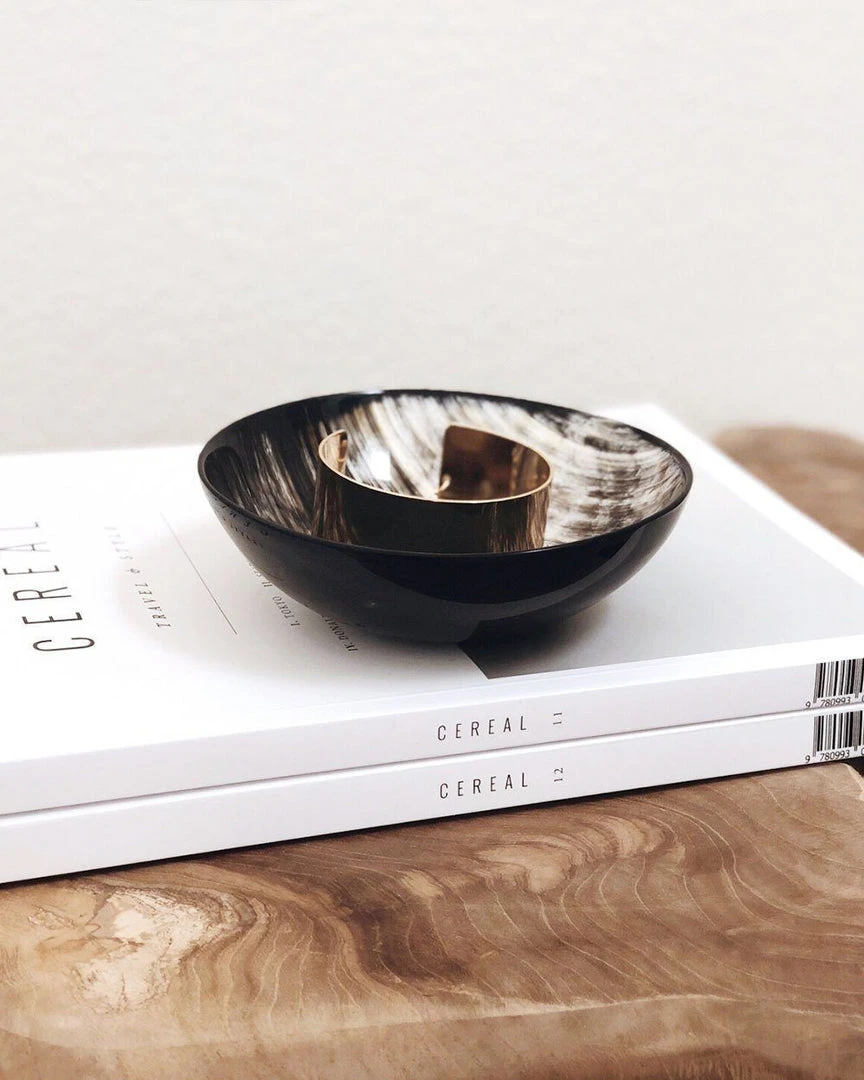 August Sage Ankole Horn Bowl -Dark Kitchen + Dining 4 August Sage Ankole Horn Bowl -Dark Kitchen + Dining