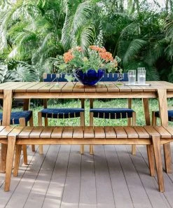 Masaya & Co. Furniture Apanas Slatted Top Outdoor Bench