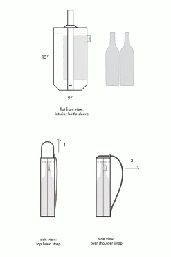 Aplat Vin Zero Waste Two Bottle Wine Tote - Stone Best Sellers