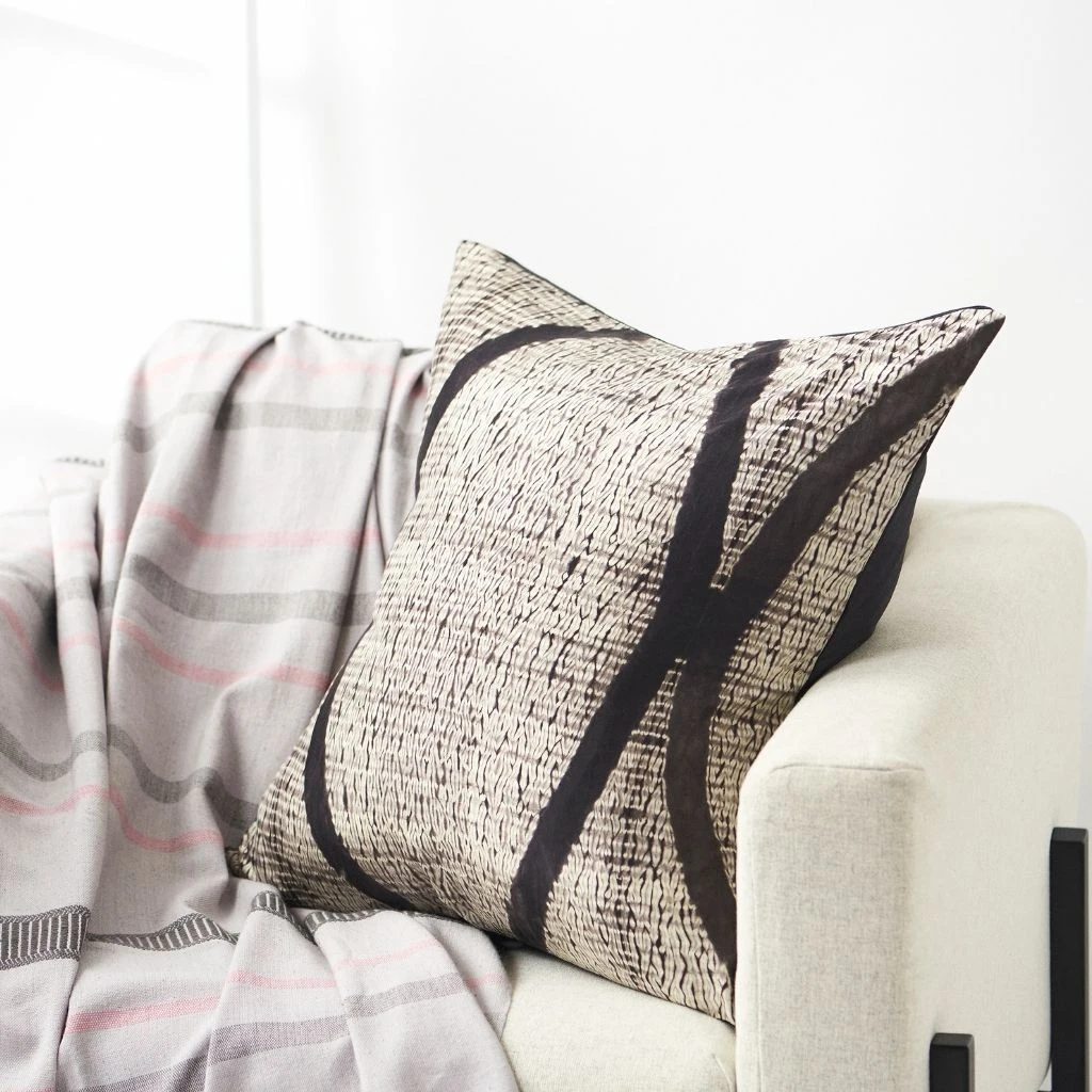 Studio Variously Home Goods Arc Silk Throw Pillow - Black 6 Studio Variously Home Goods Arc Silk Throw Pillow - Black