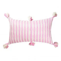 Archive New York Home Goods Antigua Lumbar Pillow - Baby Pink Striped