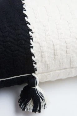 Archive New York Antigua Lumbar Pillow - White + Black Home Goods