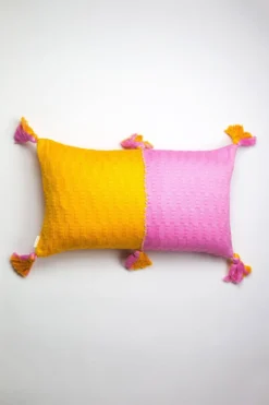 Archive New York Antigua Lumbar Pillow - Bubblegum + Orange Handcrafted