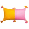 Archive New York Antigua Lumbar Pillow - Bubblegum + Orange Handcrafted 2 Archive New York Antigua Lumbar Pillow - Bubblegum + Orange Handcrafted