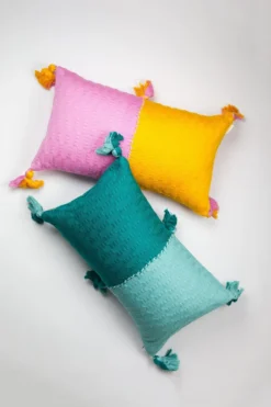 Archive New York Antigua Lumbar Pillow - Bubblegum + Orange Handcrafted