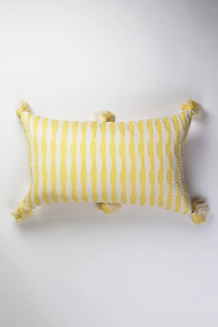 Archive New York Antigua Lumbar Pillow - Butter Yellow Striped Home Goods 6 Archive New York Antigua Lumbar Pillow - Butter Yellow Striped Home Goods