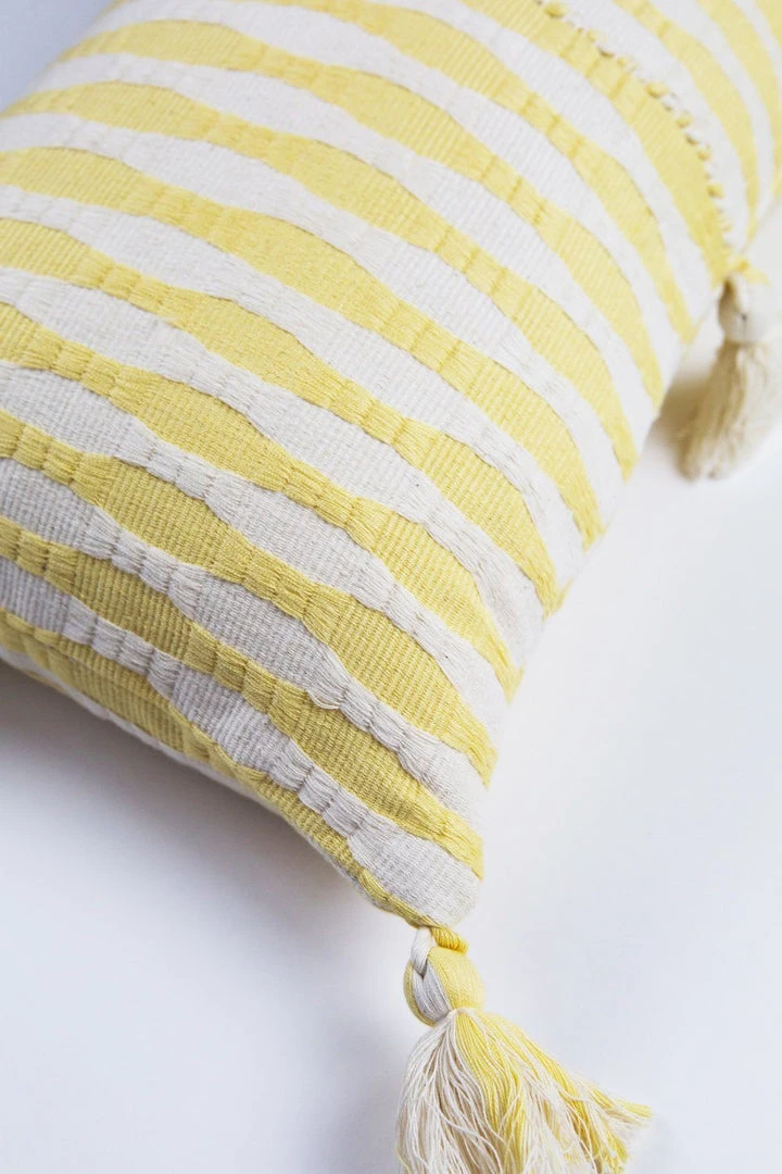 Archive New York Antigua Lumbar Pillow - Butter Yellow Striped Home Goods 5 Archive New York Antigua Lumbar Pillow - Butter Yellow Striped Home Goods