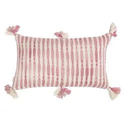 Archive New York Home Goods Antigua Lumbar Pillow- Faded Pink Striped