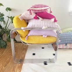 Archive New York Home Goods Antigua Lumbar Pillow - Fuchsia Pink Stripe