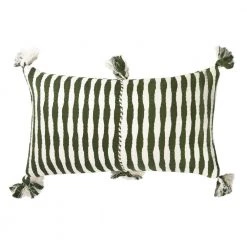 Archive New York Antigua Lumbar Pillow - Olive Striped Home Goods