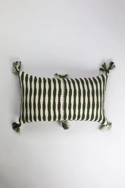 Archive New York Antigua Lumbar Pillow - Olive Striped Home Goods