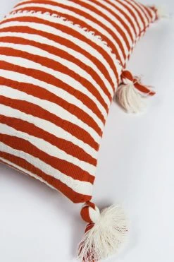 Archive New York Antigua Lumbar Pillow - Red Striped Home Goods