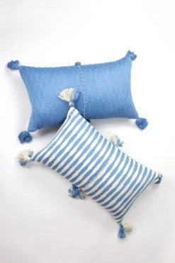 Archive New York Home Goods Antigua Lumbar Pillow - Sky Blue