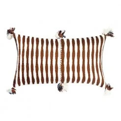 Archive New York Antigua Lumbar Pillow - Umber Striped