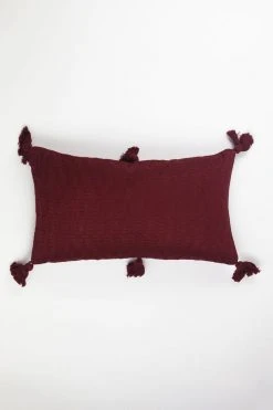 Archive New York Antigua Lumbar Pillow - Burgundy