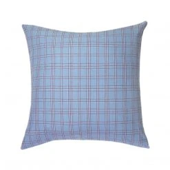 Archive New York Chiapas Plaid Throw Pillow - Light Blue Home Goods