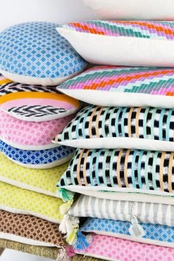 Archive New York Comalapa Throw Pillow - Sky Blue