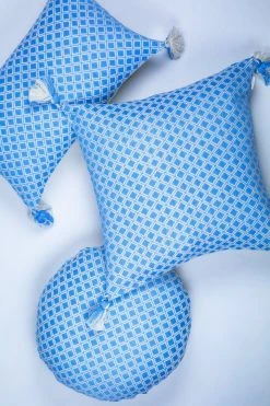 Archive New York Comalapa Throw Pillow - Sky Blue