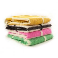 Archive New York Momos Grid Blanket / Rug - Natural White + Black