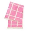 Archive New York Momos Grid Blanket / Rug - Natural White + Neon Pink