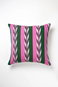 Archive New York Palm Ikat Throw Pillow