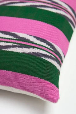 Archive New York Palm Ikat Throw Pillow