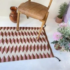 Archive New York Teo Wool Rug - Umber + Pink Home Goods