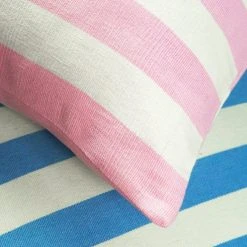 Archive New York Santiago Cabana Stripe Throw Pillow - Light Pink Home Goods