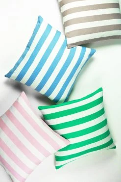 Archive New York Santiago Cabana Stripe Throw Pillow - Light Pink Home Goods