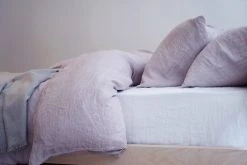 Area Home Camille Linen Duvet Cover - Lilac Home Goods