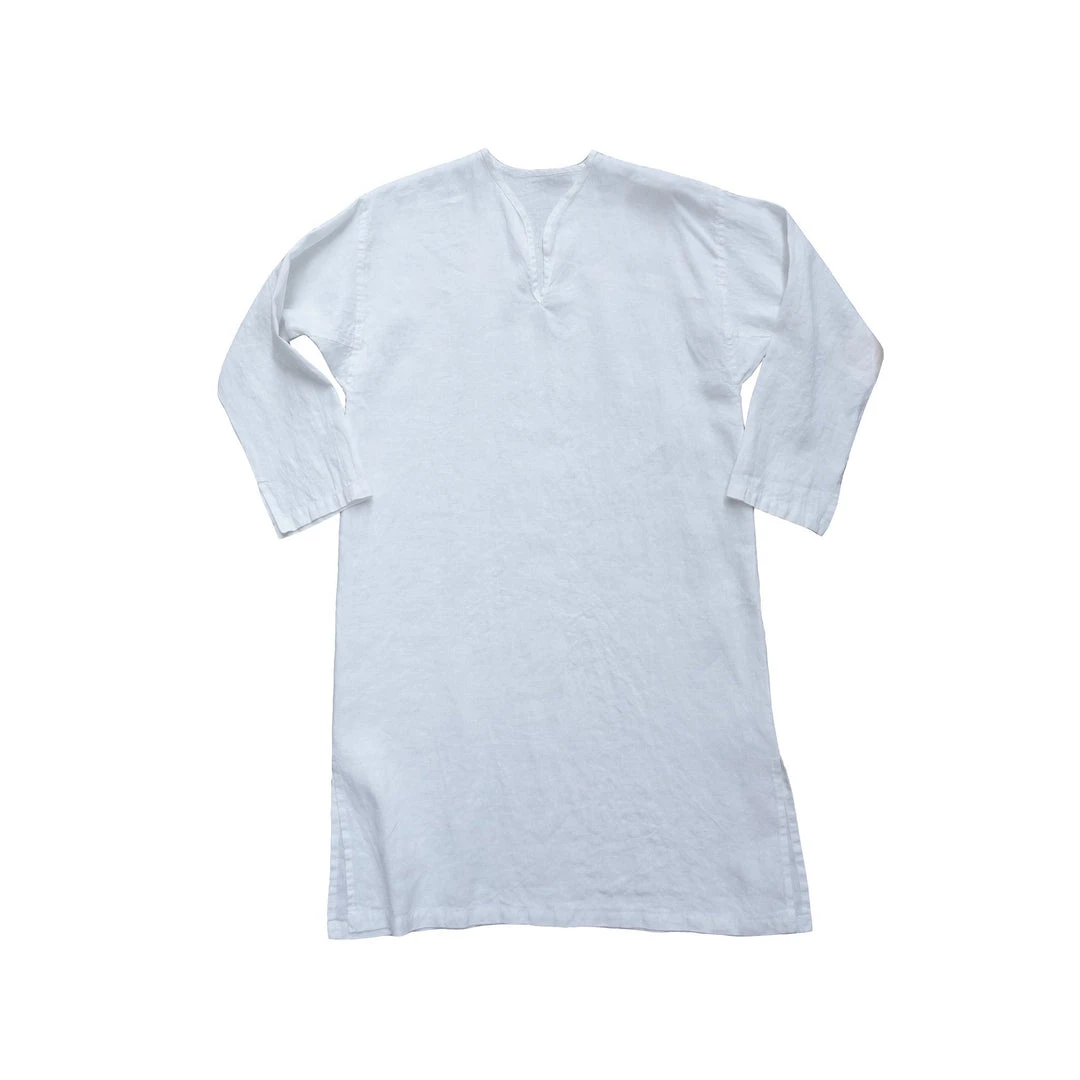 Area Home Long Linen Tunic - Light Gray 4 Area Home Long Linen Tunic - Light Gray