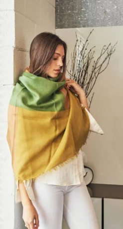 Studio Variously Aria Topaz Cashmere Scarf Handcrafted