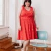 Mata Traders Asheville Red Swimmers Dress