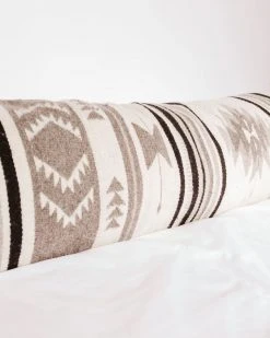 August Sage Mariposa Gris Wool Lumbar Pillow