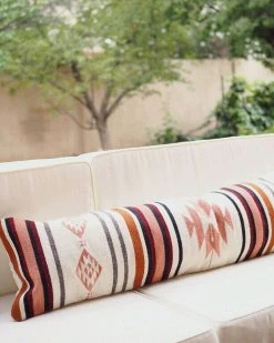 August Sage Sophia Rosado Wool Lumbar Pillow