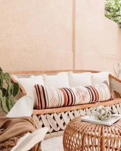 August Sage Sophia Rosado Wool Lumbar Pillow