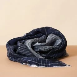 Studio Variously Auro Linen Scarf - Navy Accessories