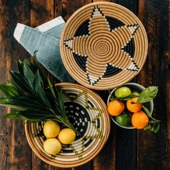 Azizi Life Boutique Vestine Green Woven Bowl