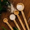 Azizi Life Best Sellers Lela Long Handle Wooden Measuring Spoon Set