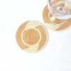 Azizi Life Woven Coaster Set - Tea + Natural White 2 Azizi Life Woven Coaster Set - Tea + Natural White