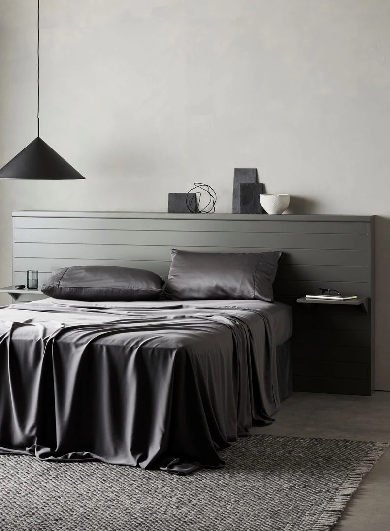 Ettitude Best Sellers Bamboo Sateen Fitted Sheet - Slate 5 Ettitude Best Sellers Bamboo Sateen Fitted Sheet - Slate