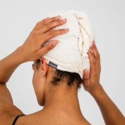 Ettitude Bamboo Waffle Hair Towel - Natural