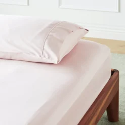 Ettitude Bamboo Sateen Fitted Sheet - Rose Sustainable Materials